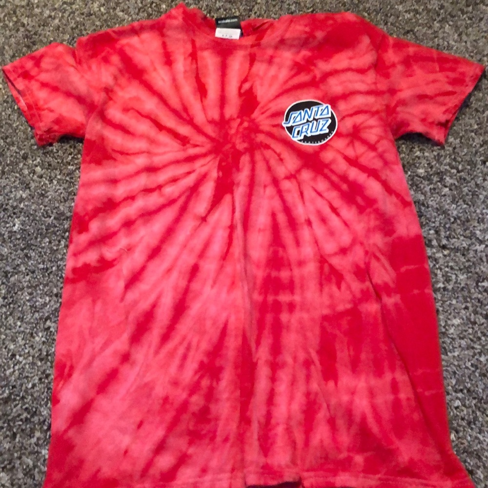 red tie dye santa cruz